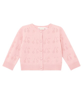 Baby Gwenoli pointelle cashmere cardigan  | Bonpoint