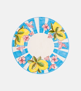 Taormina striped ceramic dessert plate | Dolce&Gabbana Casa