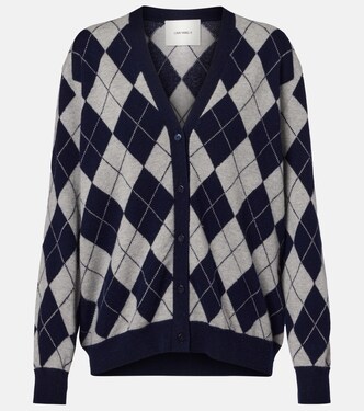 Raelyn argyle cashmere cardigan | Lisa Yang