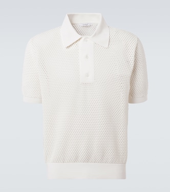 Open-knit cotton-blend polo shirt | Givenchy