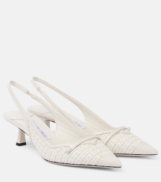 Amita 45 woven slingback pumps | Jimmy Choo