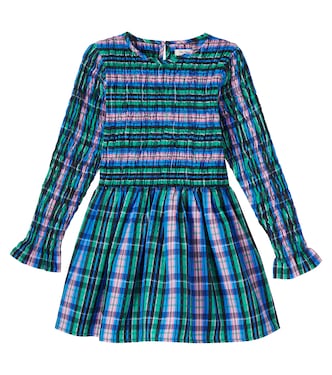 Lidia plaid shirred dress | The New Society