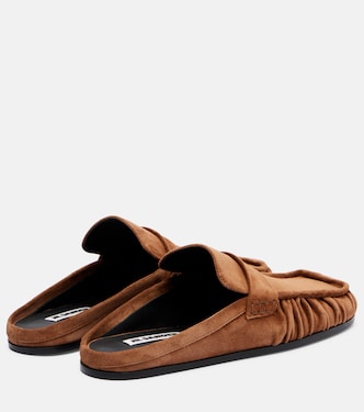 Sabot suede mules in brown - Jil Sander | Mytheresa