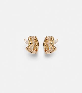 18kt gold (750/1000) earrings with diamonds | Shay Jewelry