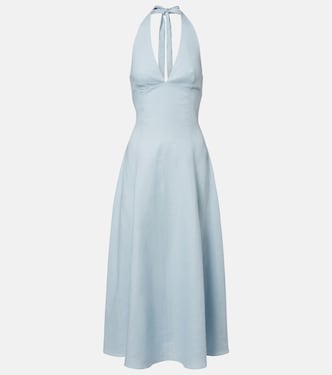 Marais shirred linen midi dress | Faithfull