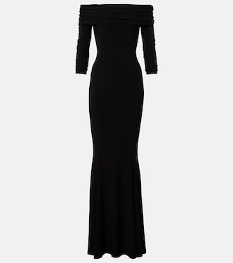 Off-Shoulder-Maxikleid aus Jersey | Norma Kamali