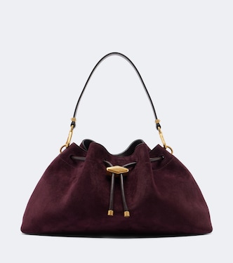 Borsa a secchiello Cinch Medium in suede | Jimmy Choo