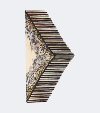 Fringed printed silk twill scarf | Etro