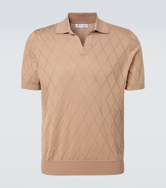 Knitted cotton polo shirt | Brunello Cucinelli