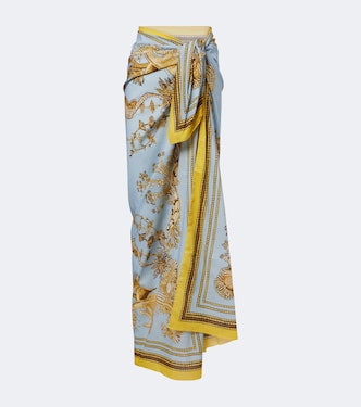 Printed cotton beach cover-up | La DoubleJ