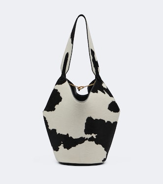 Lotus Mini calf hair and suede tote bag | Khaite