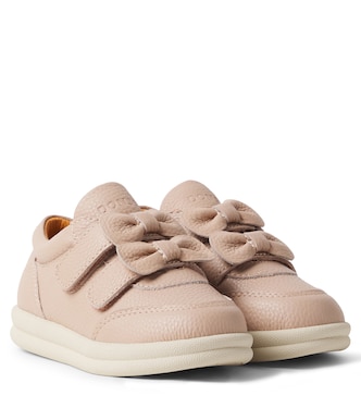 Loena bow-detail leather sneakers | Donsje