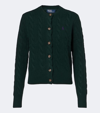 Cable-knit wool and cashmere cardigan | Polo Ralph Lauren
