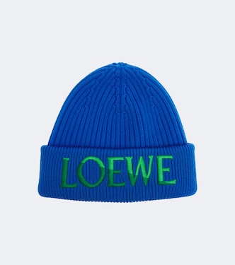 Embroidered ribbed-knit wool beanie | Loewe