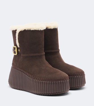 Nama suede platform ankle boots | Chloé