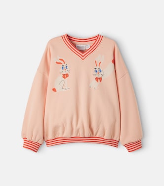 Printed cotton sweatshirt | Mini Rodini