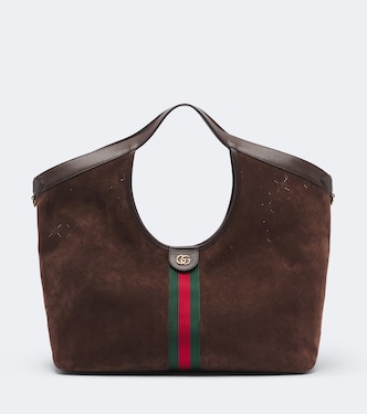 Gucci Giglio Large suede tote bag | Gucci