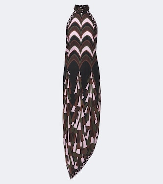 Baiadera halterneck silk twill midi dress | Pucci