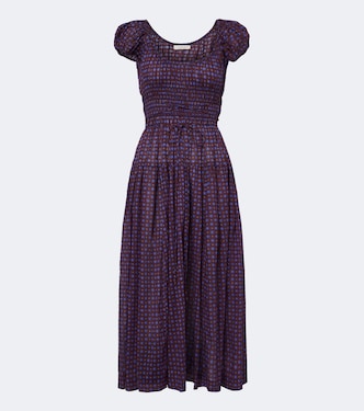 Quinelle printed cotton voile midi dress | Dôen