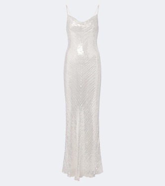 Shangrila La sequined silk gown | Jenny Packham
