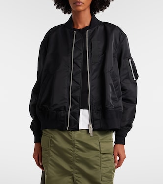 Nylon bomber jacket in black - Sacai | Mytheresa