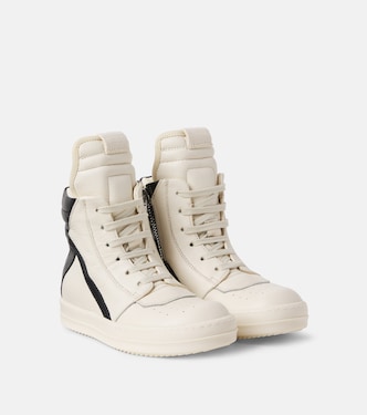 Geobasket leather high-top sneakers | Rick Owens Kids