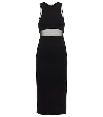 Midikleid aus Jersey und Mesh | Stella McCartney