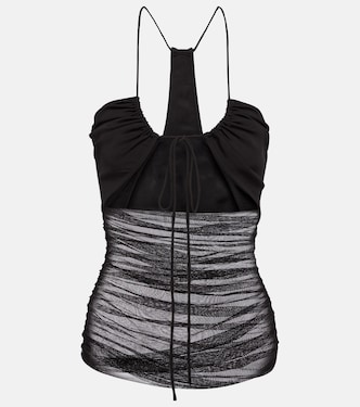 Cutout silk tulle halterneck top | Christopher Esber