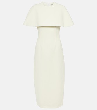 Bridal Blaine caped midi dress | Emilia Wickstead