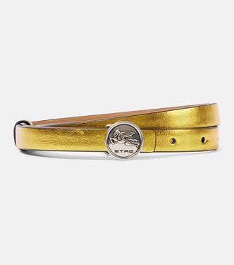 15mm metallic leather belt | Etro