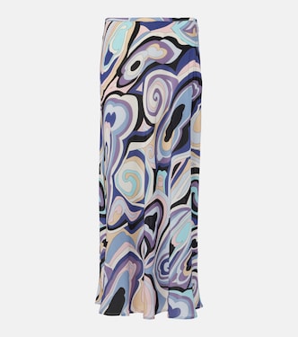 Kelly printed silk maxi skirt | Rixo
