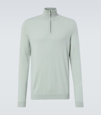 Dared cashmere half-zip sweater | Le Kasha