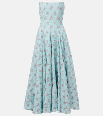 Robe midi Rousseau en coton mélangé à fleurs | Markarian