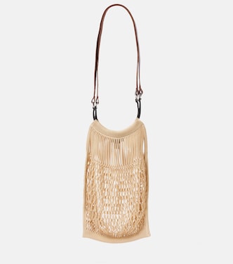 Flit woven leather-trimmed shopper | Lemaire