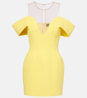 Robe en laine à encolure bardot | David Koma