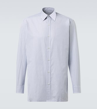 Checked cotton poplin shirt | Charvet