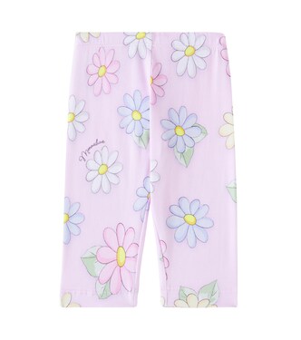 Baby floral cotton-blend leggings | Monnalisa