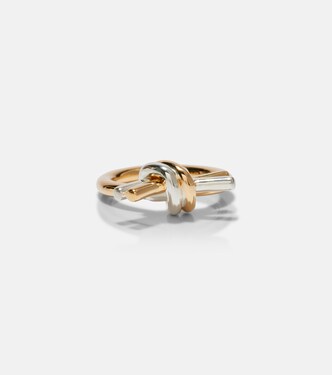 Knot gold-plated sterling silver ring | Bottega Veneta