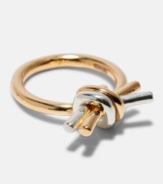 Knot gold-plated sterling silver ring in gold - Bottega Veneta