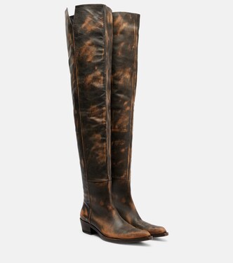 Clive 35 leather over-the-knee boots | Khaite