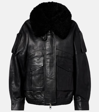 Avril oversized leather jacket | Agolde