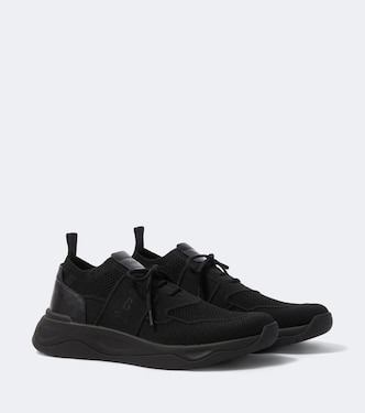 Shadow leather-trimmed sneakers | Berluti