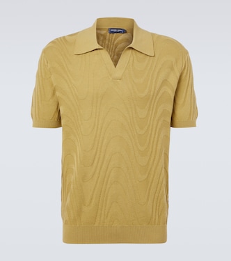 Rino cotton and silk jacquard polo shirt | Frescobol Carioca