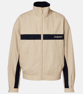 Logo cotton canvas jacket | Saint Laurent