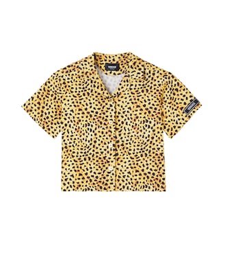 Camicia in cady con stampa leopardata | Versace Kids