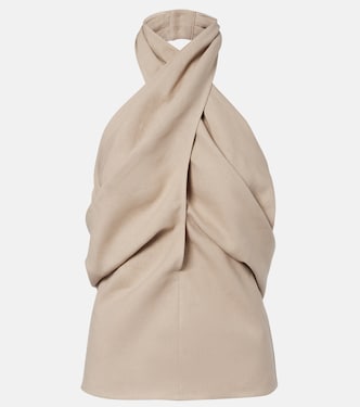 Draped halterneck linen top | Magda Butrym
