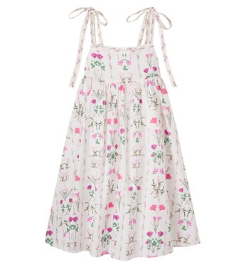 花卉棉质与亚麻连衣裙 | Petite Amalie  