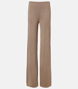 Pantalones rectos Esme en mezcla de seda | Aya Muse