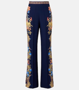 Floral silk straight pants | Etro