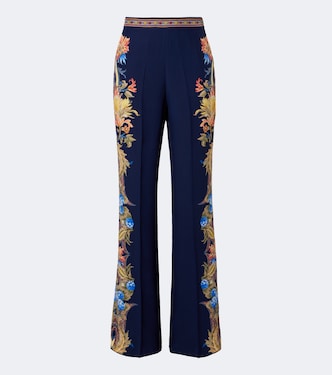Floral silk straight pants | Etro